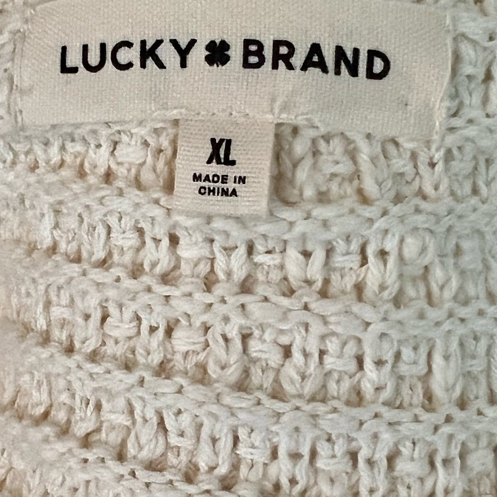 Lucky Brand Cream Button-Up Cardigan - Picture 5 of 6